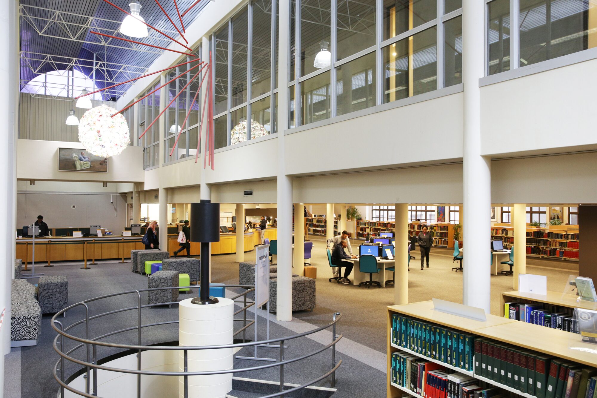 Interior view of Chancellor Oppenheimer Library at the University of Cape Town.